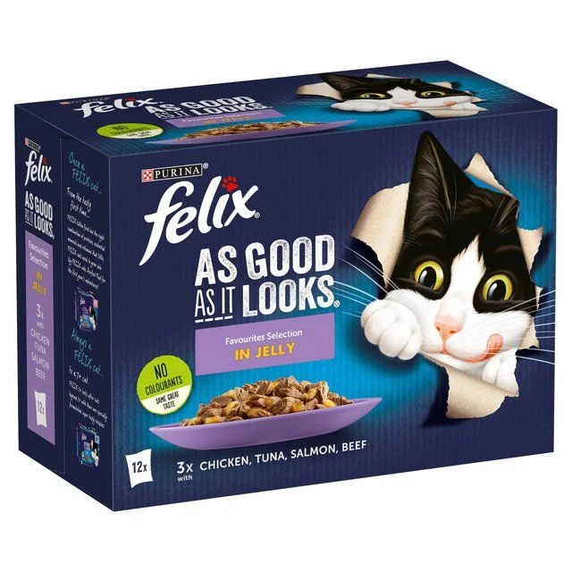    - Cat food for digestive health  Felix As Good As it Looks Favourites Selection Wet Cat Food    12 x 100g